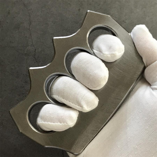 Solid Pure Steel Knuckle Duster for Tactical Self-Defense