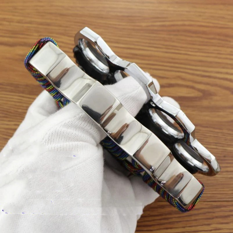 Thickened Solid Steel Knuckle Duster Tactical EDC Tool for Safety