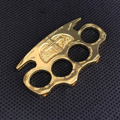 BroadGuard Metal Brass Knuckle Duster and Fist Buckle for Enhanced Protection