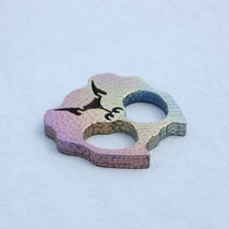 Dog Head Style Titanium Knuckle Duster Personal Defense Tool 