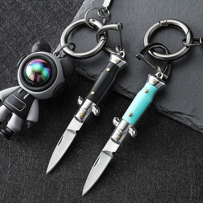 Keychain Folding Knife Mini EDC Tool for Outdoor Defense and Pocket Carry