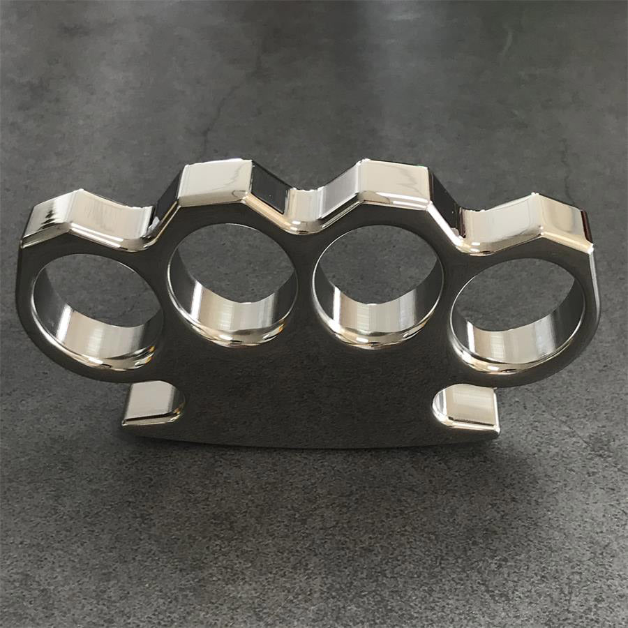 The King Classic Polished Steel Knuckle Duster for Self-Defense EDC