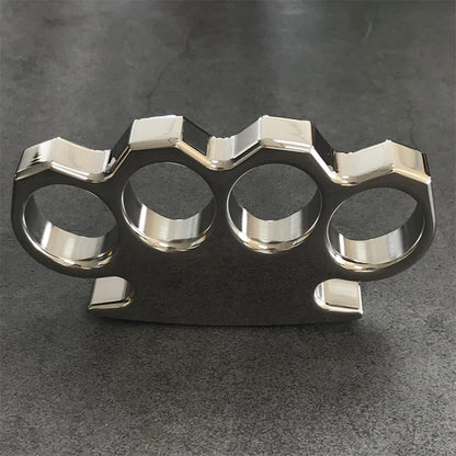 The King Classic Polished Steel Knuckle Duster for Self-Defense EDC