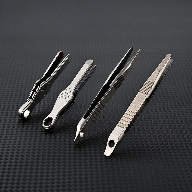 TC4 Titanium Compact Tweezer Keychain for Everyday Carry