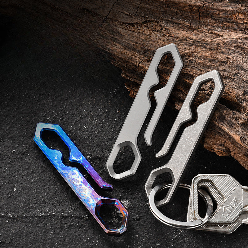 Titanium ClipMaster Multi-Functional Clip for Belt and Key Storage