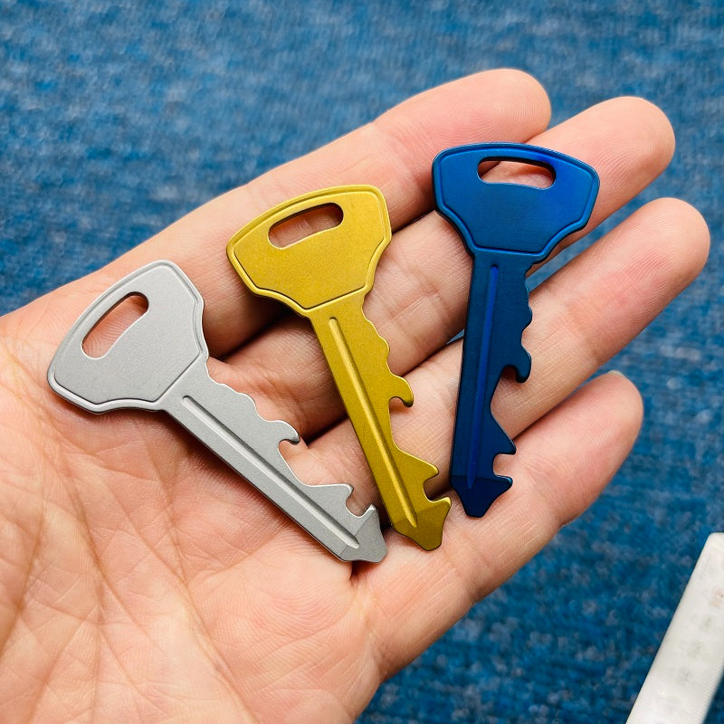 All-in-One Pocket Pro Keychain Tool Featuring Screwdriver Wrench and Opener