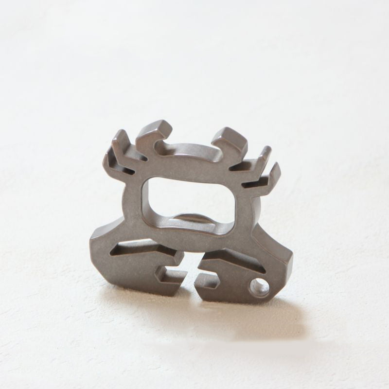 Titanium Crab Design Knuckle Duster for EDC with Bottle Opening Function