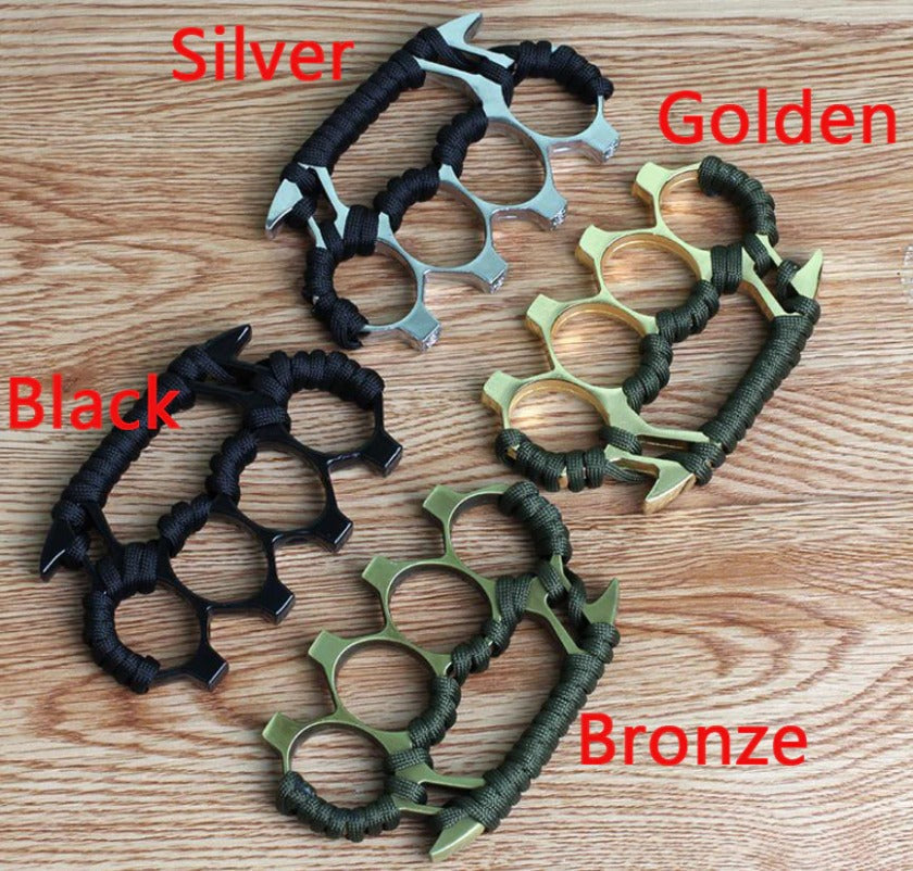 Brass Knuckle Duster with Four Finger Defense for Personal Safety