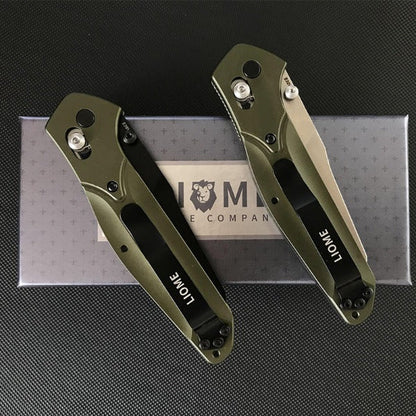 Liome Folding Hunting Knife with Aluminum Grip for Outdoor and EDC Use