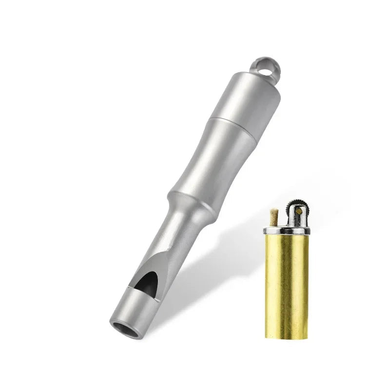 Titanium Waterproof Emergency Whistle with Storage for Multi-function Outdoor Use