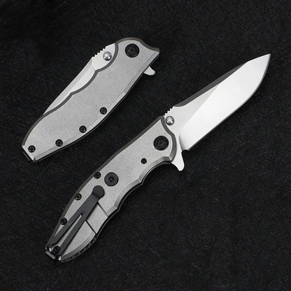 Outdoor Ready Titanium Alloy Folding Knife for Camping Adventures