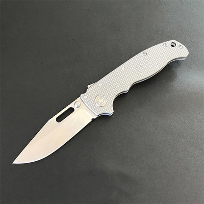 Lightweight Titanium Alloy Folding Knife for Camping and Outdoor Hunts