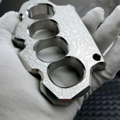 Engraved Knuckle Duster Sturdy Steel Everyday Carry Tool