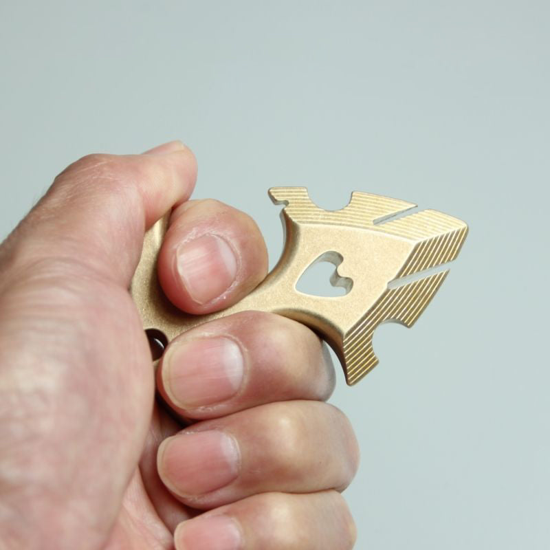 Brass Knuckle Duster Tactical Self-Defense Tool for EDC