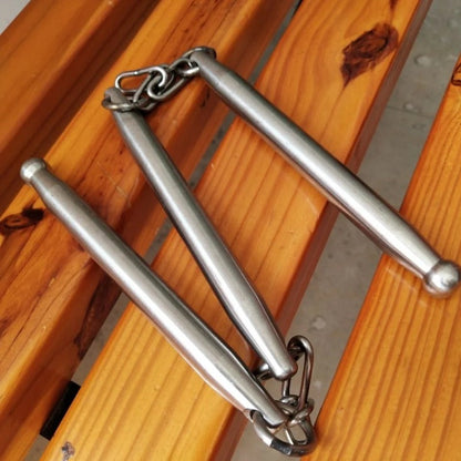 Solid Stainless Steel Whip Three-Section Self-Defense Gear