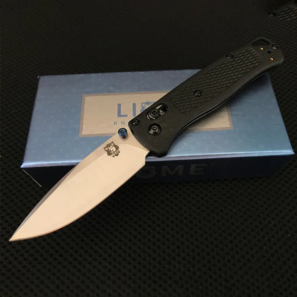 Liome Tactical Folding Blade Survival Knife with Fiber Grip for EDC and Camping