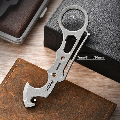Titanium Knuckle Duster Pioneer EDC MultiTool Card