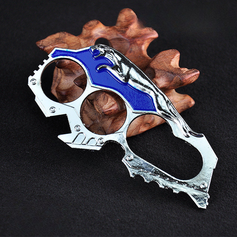 Versatile Zinc Alloy Knuckle Duster with Multiple Integrated Tools