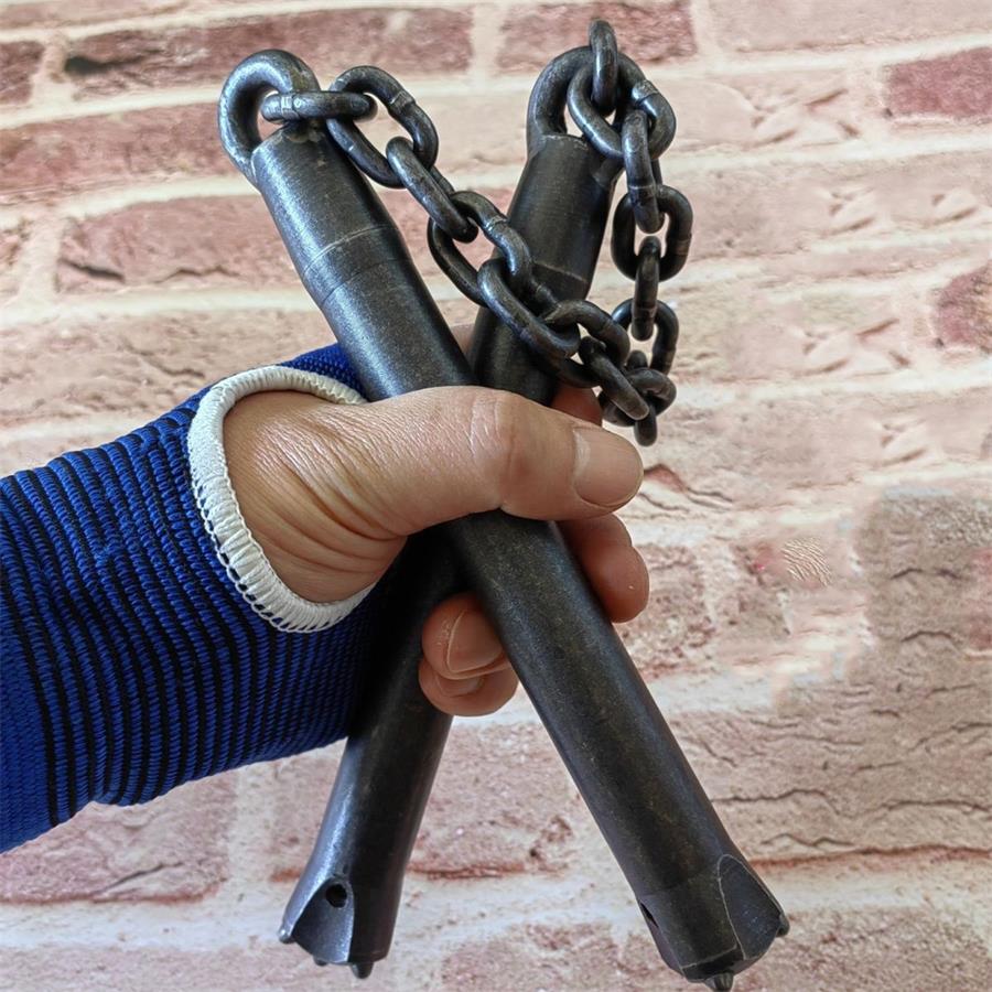 Window Breaking Handmade Nunchucks Crafted from Tungsten Steel for Self-Defense