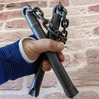 Window Breaking Handmade Nunchucks Crafted from Tungsten Steel for Self-Defense