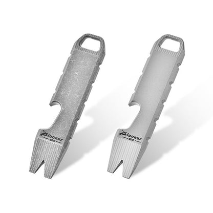 Portable Titanium Pry Bar with Bottle Opener EDC Utility Tool