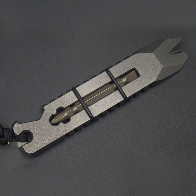 Multi-Utility Titanium Pry Bar Wrench Tool for Repair and Survival