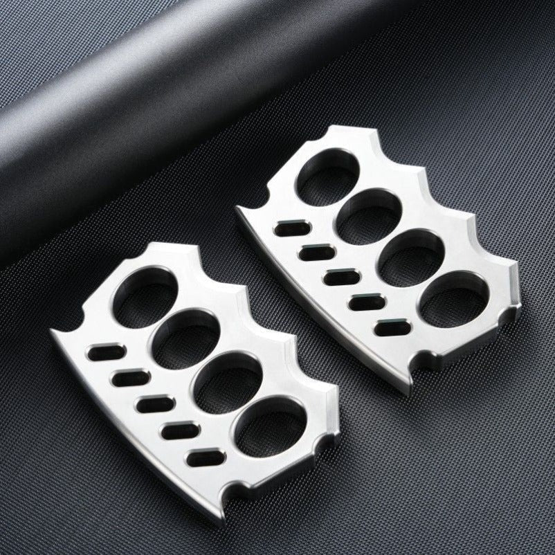 Solid Steel Knuckle Duster Ready Emergency Tool for Self-Defense
