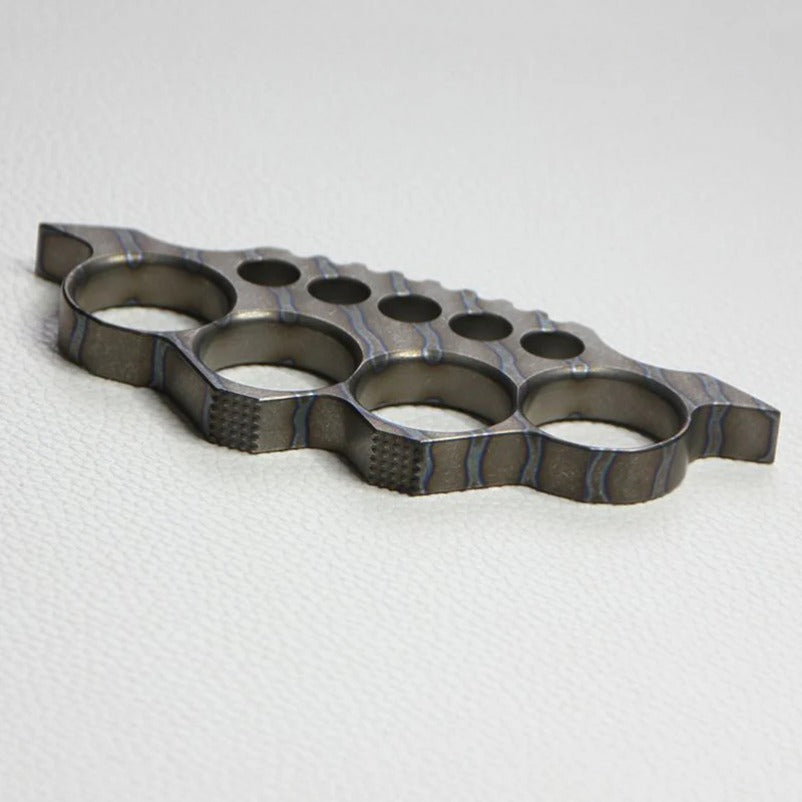 TC4 Titanium Self-Defense Knuckle Duster Compact Tool with Window Breaker