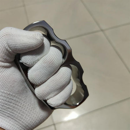 Sleek Polished Titanium Knuckle Duster for Superior Defense
