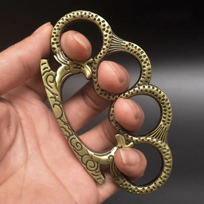 Brass Knuckles Duster for Self-Defense and Window Breaking StoneGrip Design