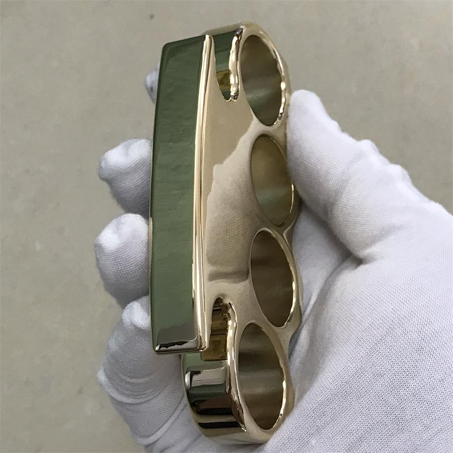 The King Mirror Polished Brass Knuckle Duster in Classic Design