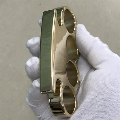 The King Mirror Polished Brass Knuckle Duster in Classic Design