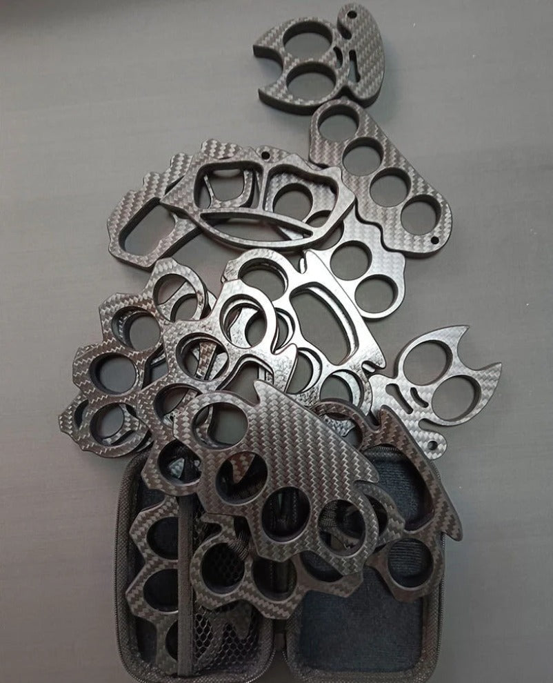 Carbon Fiber Knuckle Duster Security Tool in Various Designs