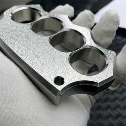 Engraved Knuckle Duster Sturdy Steel Everyday Carry Tool