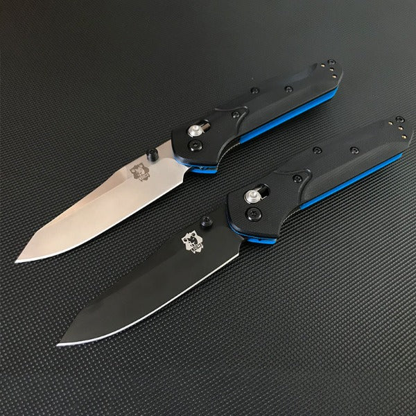 Liome EDC Tool Folding Blade Knife with Dual Color G10 Grip for Outdoor Use