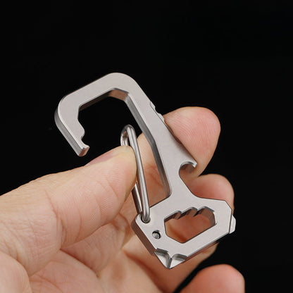 Titanium Multi-Function Keychain Tool with Waist Hook and Car Essentials