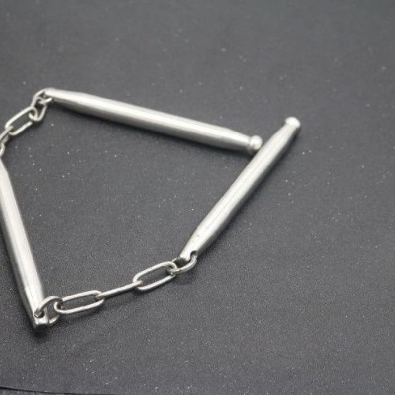 Solid Stainless Steel Whip Three-Section Self-Defense Gear