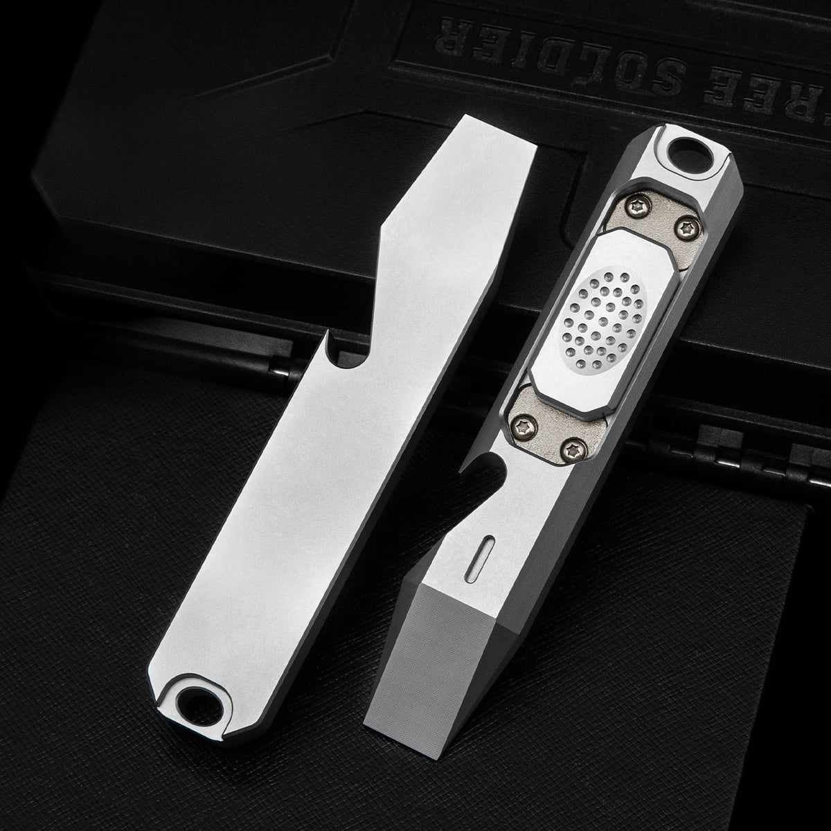 Titanium Fidget Tool with Pry Bar and Bottle Opener for EDC Use