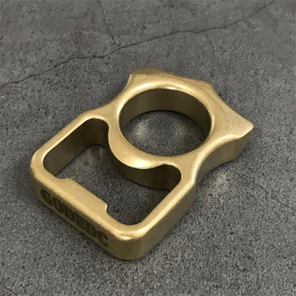 GODEDC Brass Knuckle Duster Multi-Purpose Bottle Opener Survival Tool