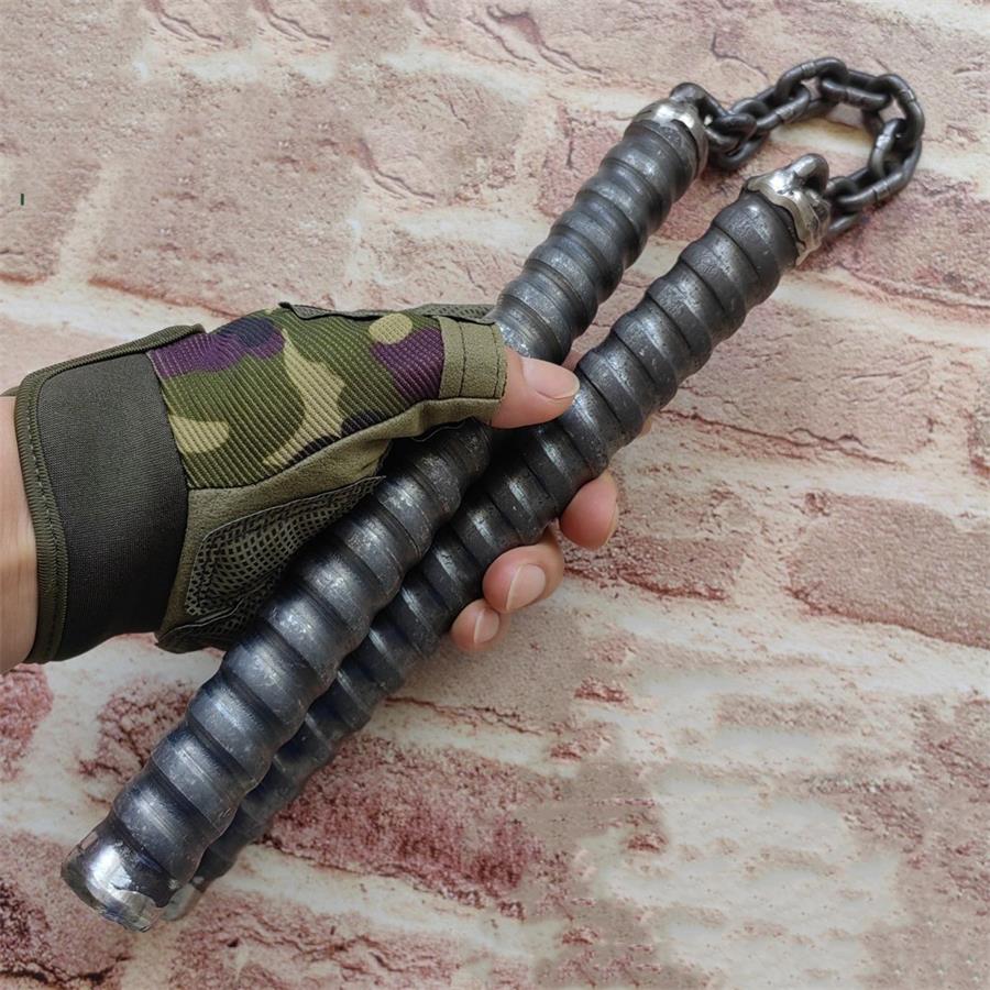 Non-Slip High-Speed Steel Threaded Tactical Defense Stick