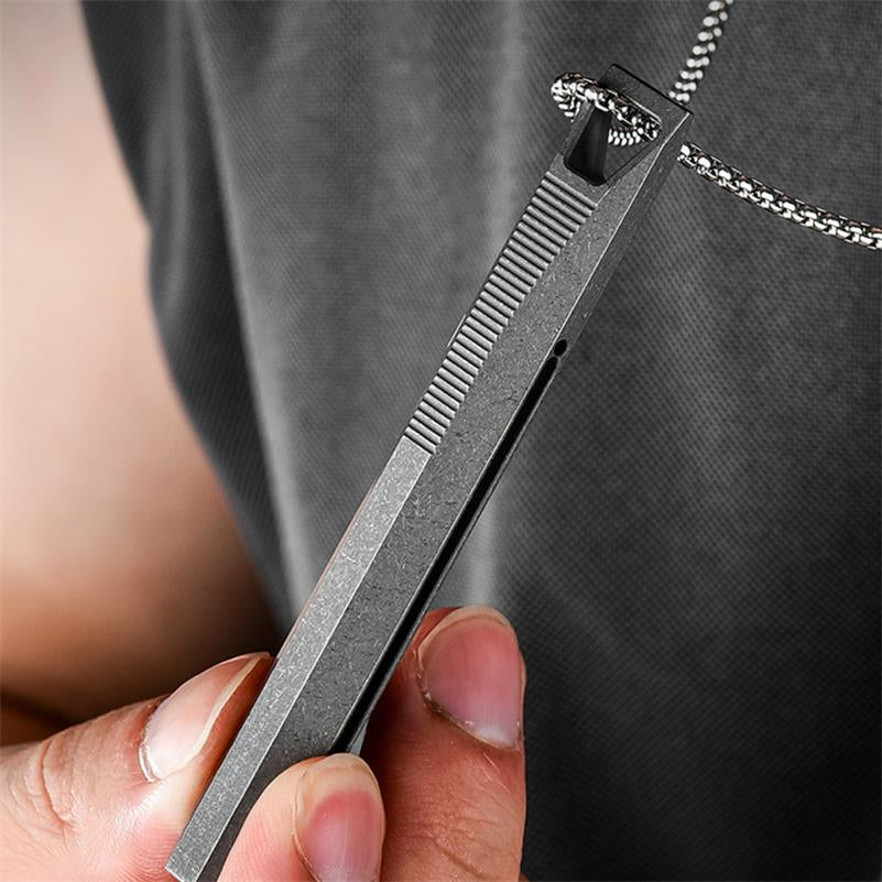 Stress-Reducing Titanium Alloy Tactical Pen with Slide Function