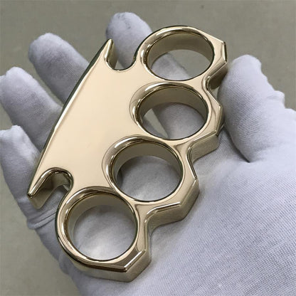 The King Mirror Polished Brass Knuckle Duster in Classic Design