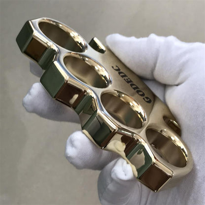 Mirror-Finished Classic Brass Fist Protector