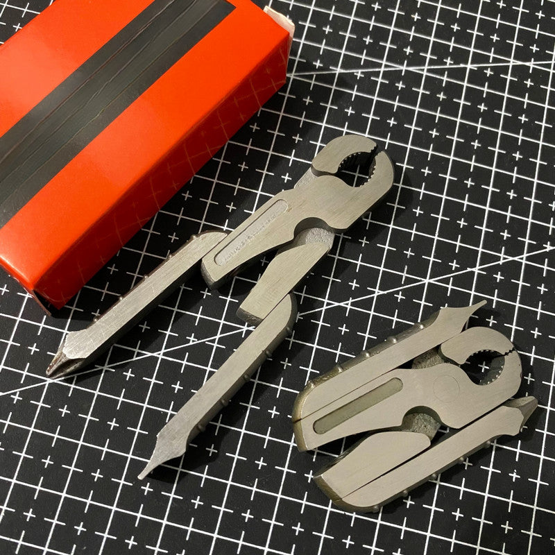 Stainless Steel Multi-Tool Organizer with Keychain Attachment
