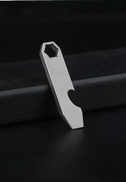 Compact TC4 Titanium Pry Tool with Key Tag Outdoor Survival Functionality