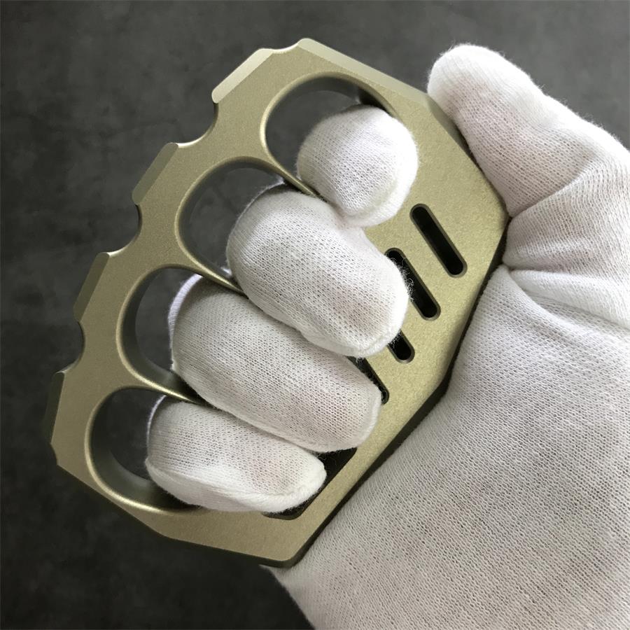 Oversized Finger Loop Aluminum Knuckle Duster Defense EDC Tool