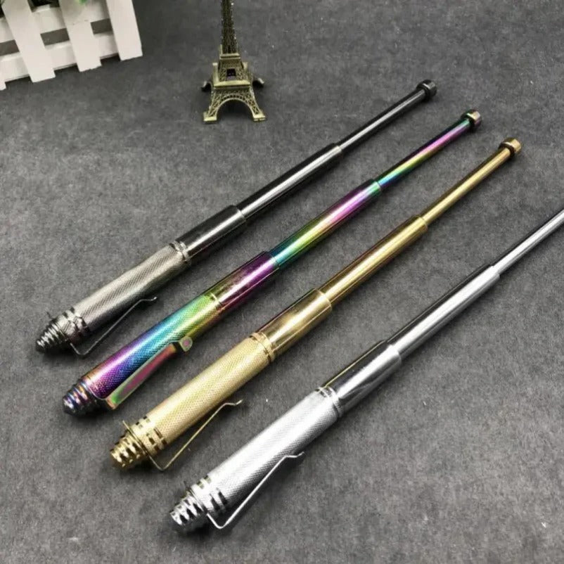 Miniature Expandable Baton in Pen Form for Protection