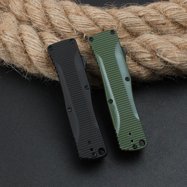 Stonewashed Blade Mini Pocket Knife with Zinc Aluminum Handle for Outdoor
