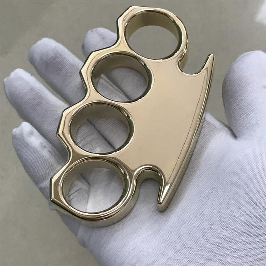 The King Mirror Polished Brass Knuckle Duster in Classic Design