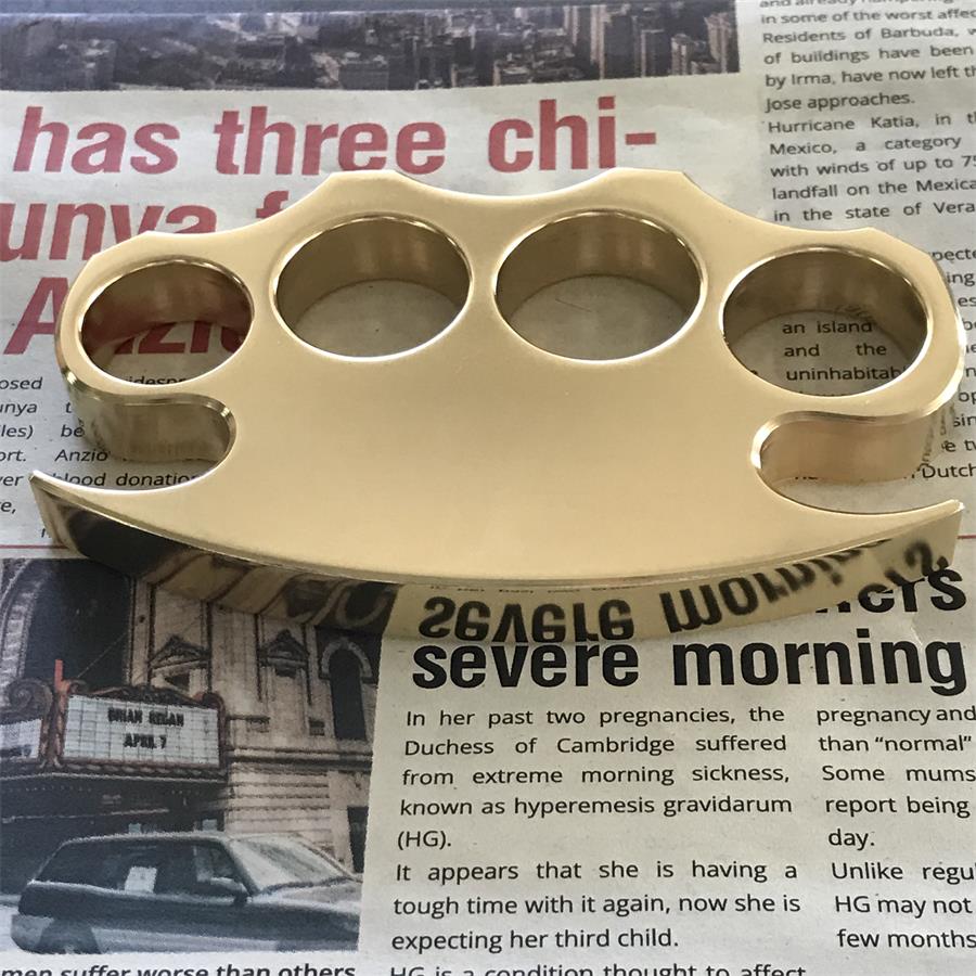 Brass Self-Defense EDC Knuckle Duster with Smooth Polished Surface